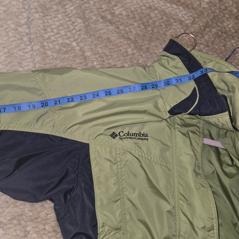 Columbia Calais Peak Women's Jacket Green & Navy High Collar. - Picture 12 of 12